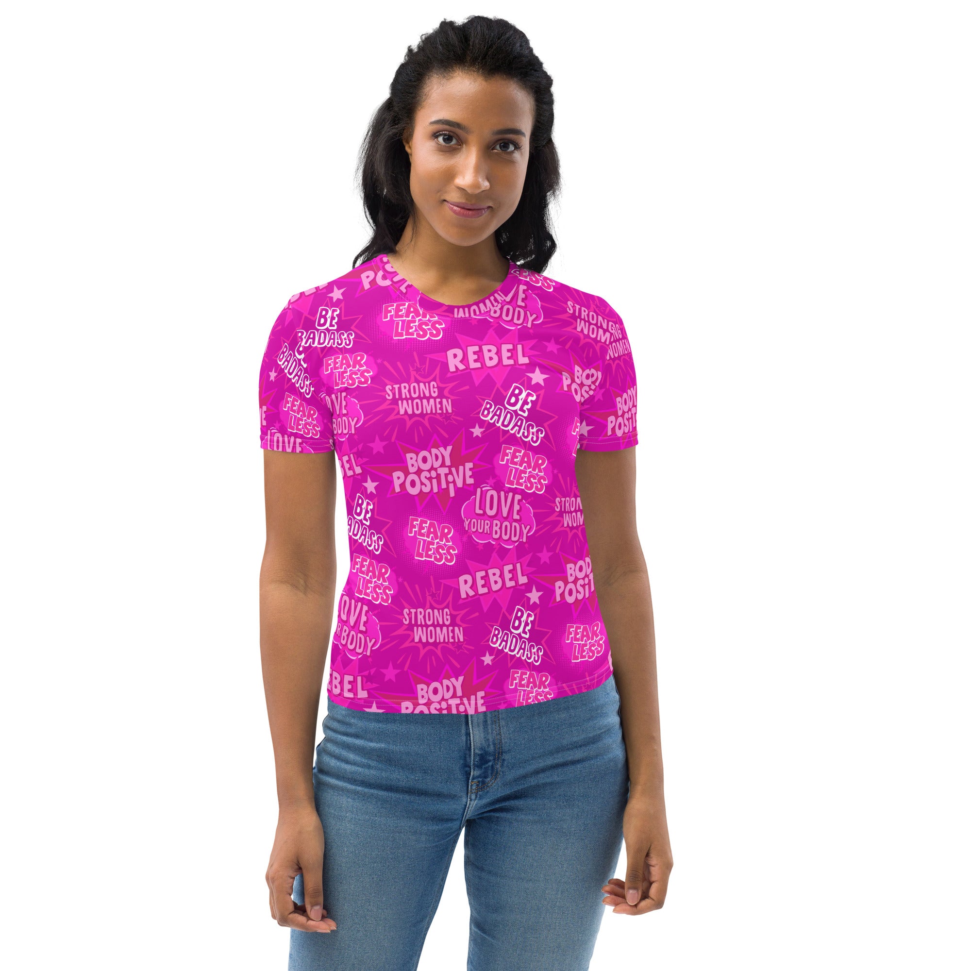 Empower Graphic Tee in Hot Pink